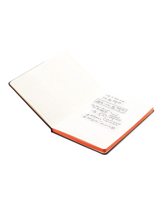 SANTHOME Pack Of 10 Classic Lined Notebook Black/Orange  - Image 5