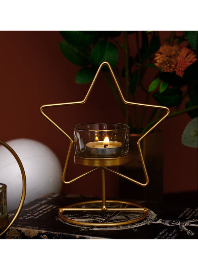 QiaoKai Electroplating Incense Candle Holder Gold 15cm  - Image 4