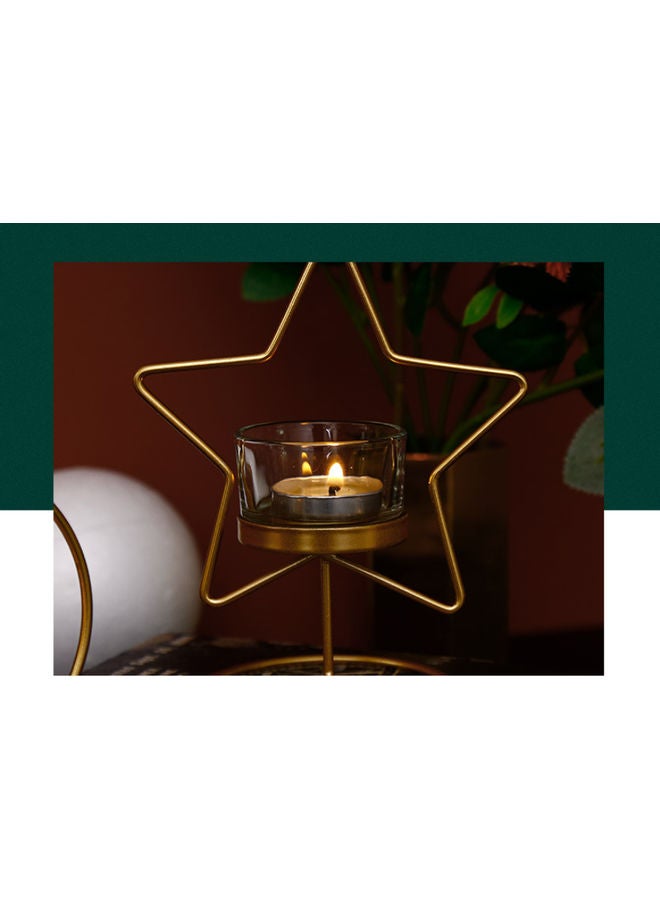 QiaoKai Electroplating Incense Candle Holder Gold 15cm  - Image 3