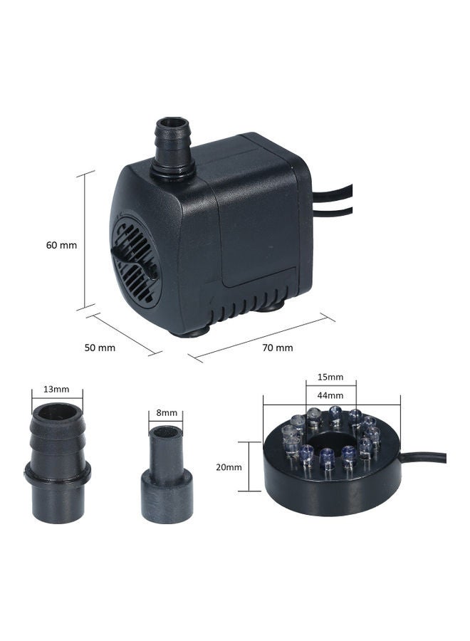 Generic Pool Water Fountain Pump Black 11.8 x 9.5 x 6.8cm  - Image 2