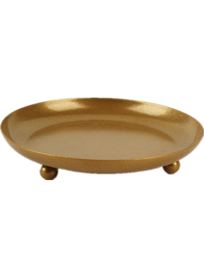 QiaoKai Iron Art Incense Candle Tray Gold 11.2cm  - Image 1