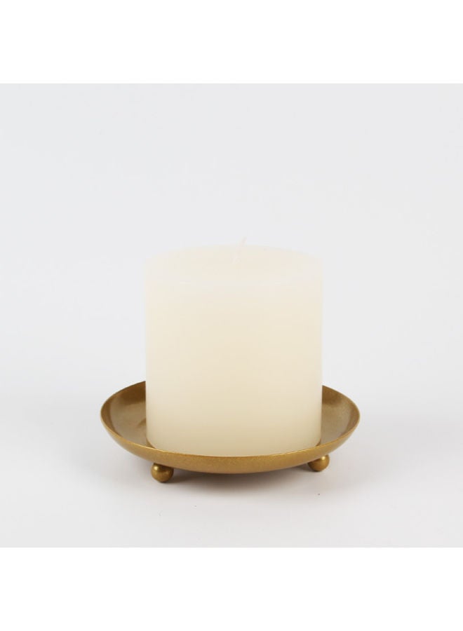 QiaoKai Iron Art Incense Candle Tray Gold 11.2cm  - Image 2