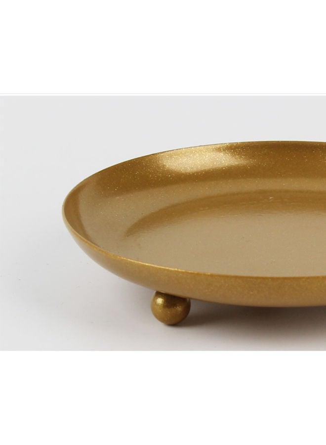QiaoKai Iron Art Incense Candle Tray Gold 11.2cm  - Image 3