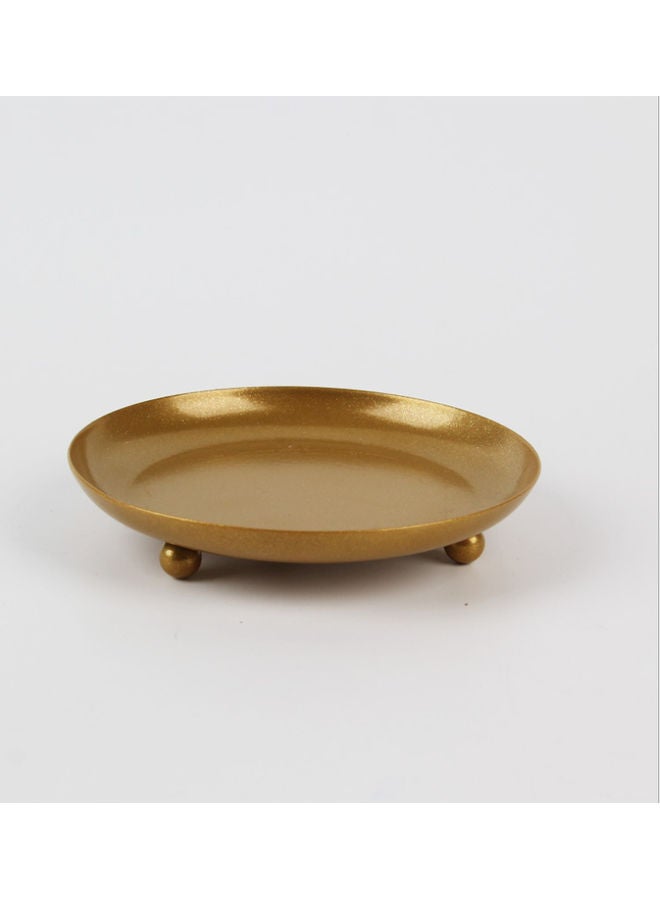 QiaoKai Iron Art Incense Candle Tray Gold 11.2cm  - Image 4
