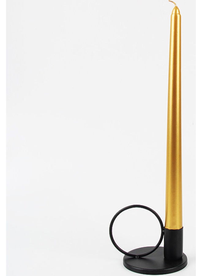 QiaoKai Rod Wax Tray Candlestick Black 10cm  - Image 3