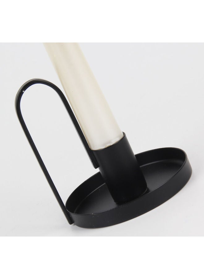 QiaoKai Rod Wax Tray Candlestick Black 10cm  - Image 4