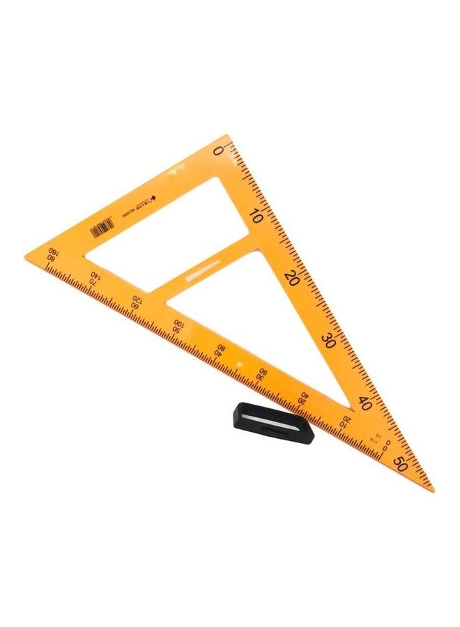 Generic - Triangular Woodworking Ruler Measuring Tool Yellow - Image 1