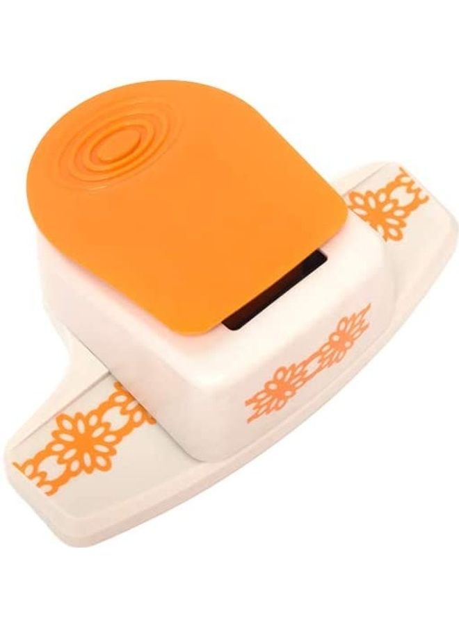 Embossed Cute Paper Craft Punches White/Orange - Image 1