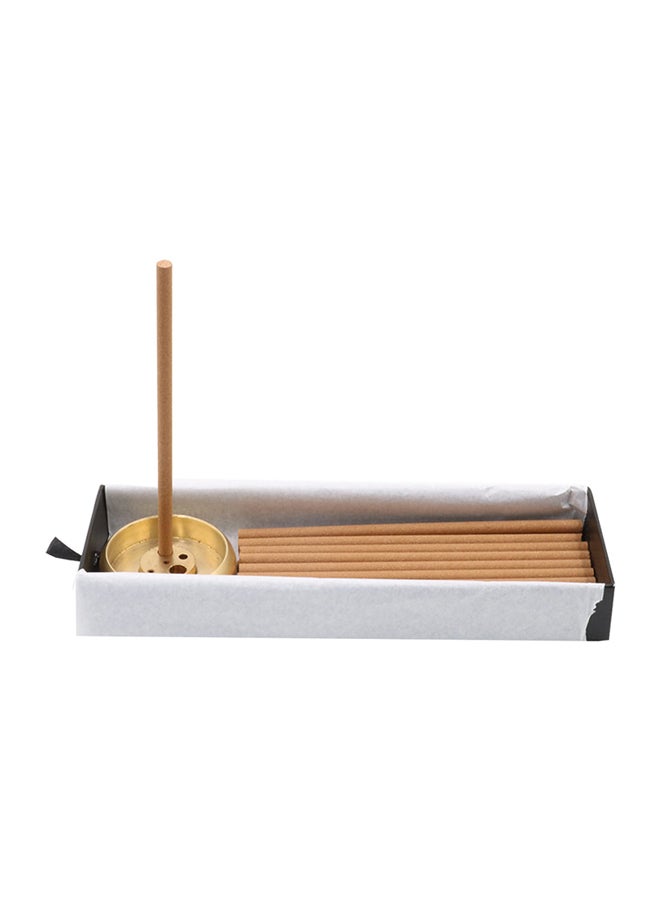 Bakhoor BoSidin 20-Piece Oud Wood Incense Sticks Cambodi Bakhoor With Brass Incense Burner 12cm  - Image 3