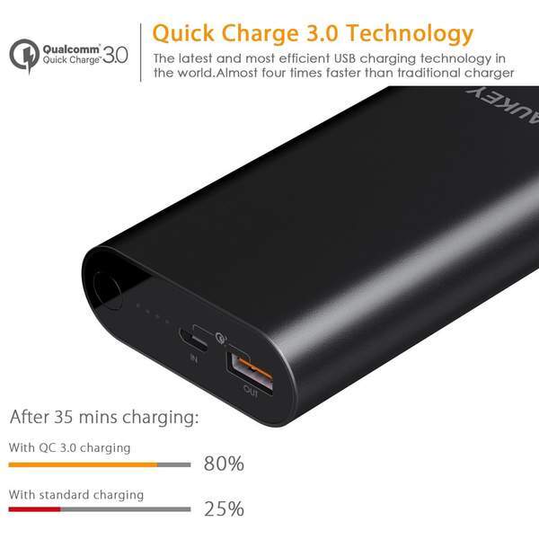 Aukey Power Bank Black - Image 3