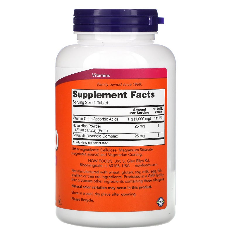 Now Foods - Vitamin C-1000 Sustained Release With Rose Hip, 100 Veg Capsules - Image 1