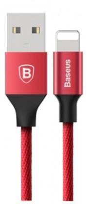 Baseus USB to Lightning Charging Cable Yiven Nylon Braided High-Density Quick Charge Compatible for iPhone 13 12 11 Pro Max Mini XS X 8 7 6 5 SE iPad (3Meter) Red  - Image 2