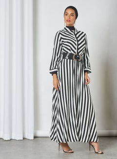 Y.A.S Savanna Striped Dress Black/White  - Image 1