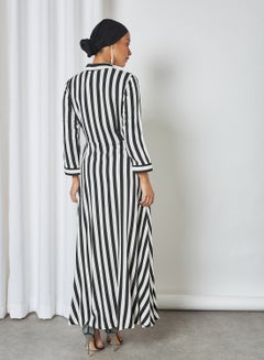 Y.A.S Savanna Striped Dress Black/White  - Image 2