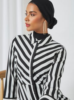 Y.A.S Savanna Striped Dress Black/White  - Image 4