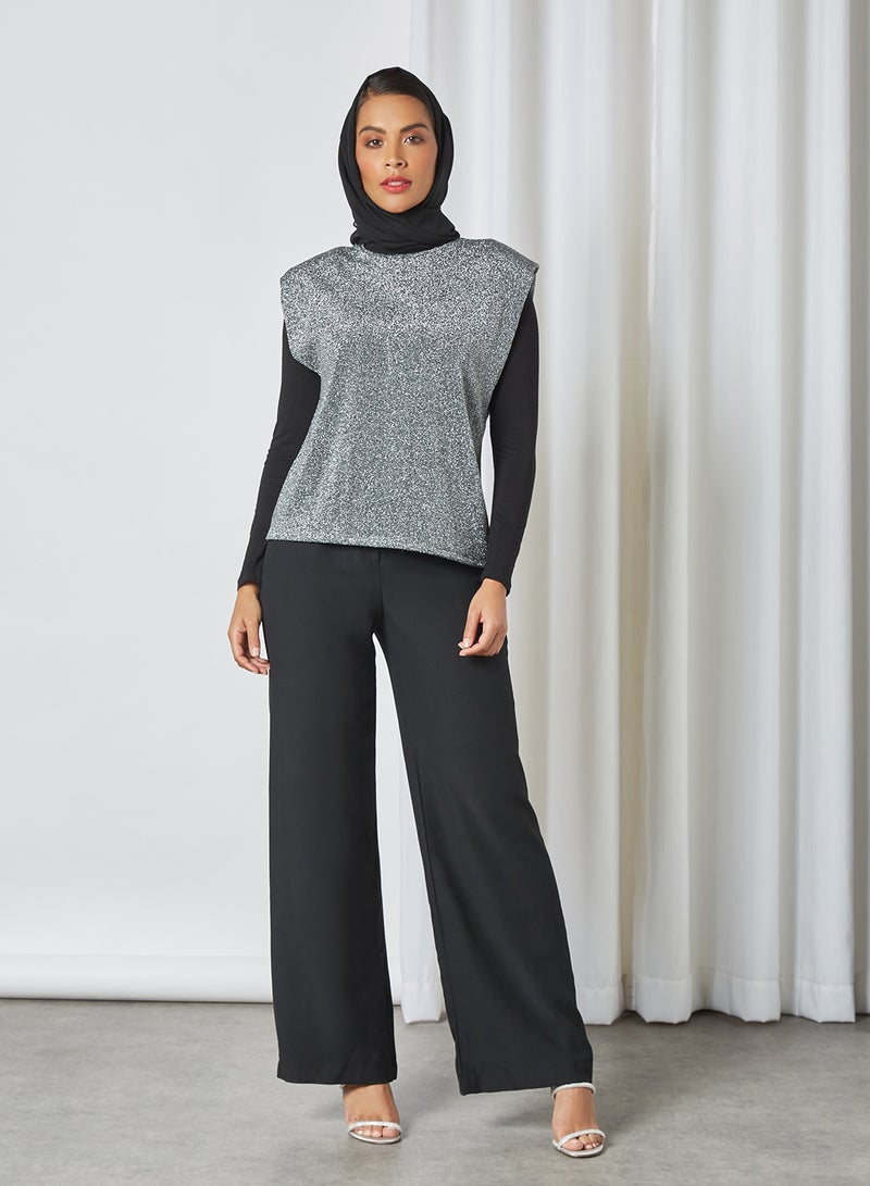 trendyol Wide Leg Pants Black  - Image 3