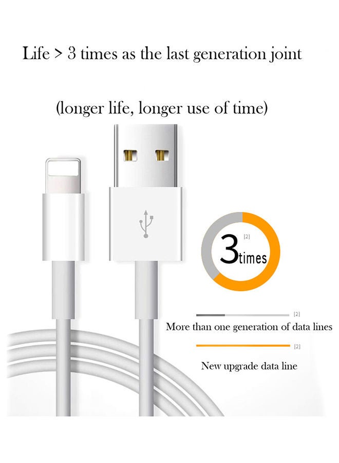 كابل شحن USB لهاتف آيفون 6S أبيض - Image 4