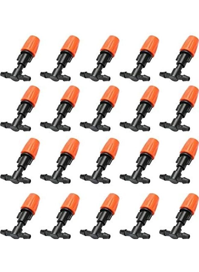 20-Piece Misting Nozzle Orange/Black - Image 1