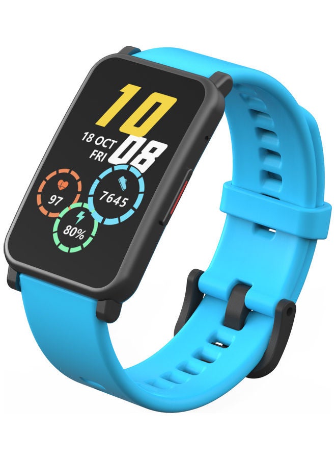 Silicone Buckle  Strap For Honor Watch ES Blue