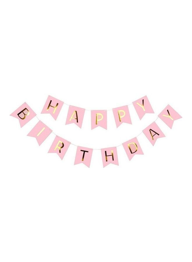 HK Balloons - Happy Birthday Banner Bunting Flag For Party Decoration - Image 1