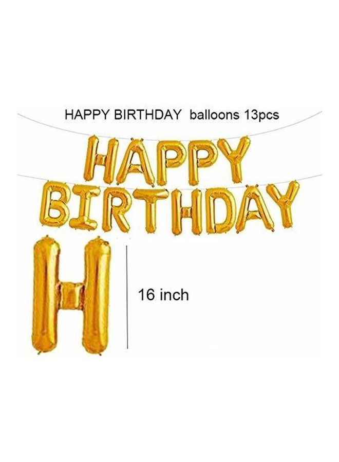 هونج كونج بالونز طقم زينة بتصميم عبارة "Happy Birthday" - Image 3