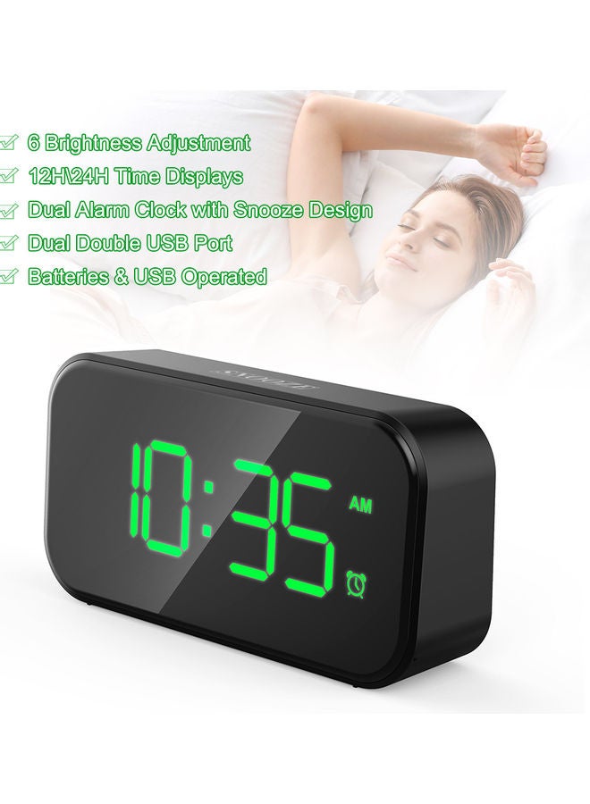 Multifunctional Alarm Clock Black 14.00*4.40*9.50cm