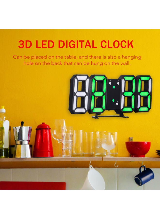 ساعة رقمية بإضاءة LED ثلاثية الأبعاد متعدد الألوان - Image 4