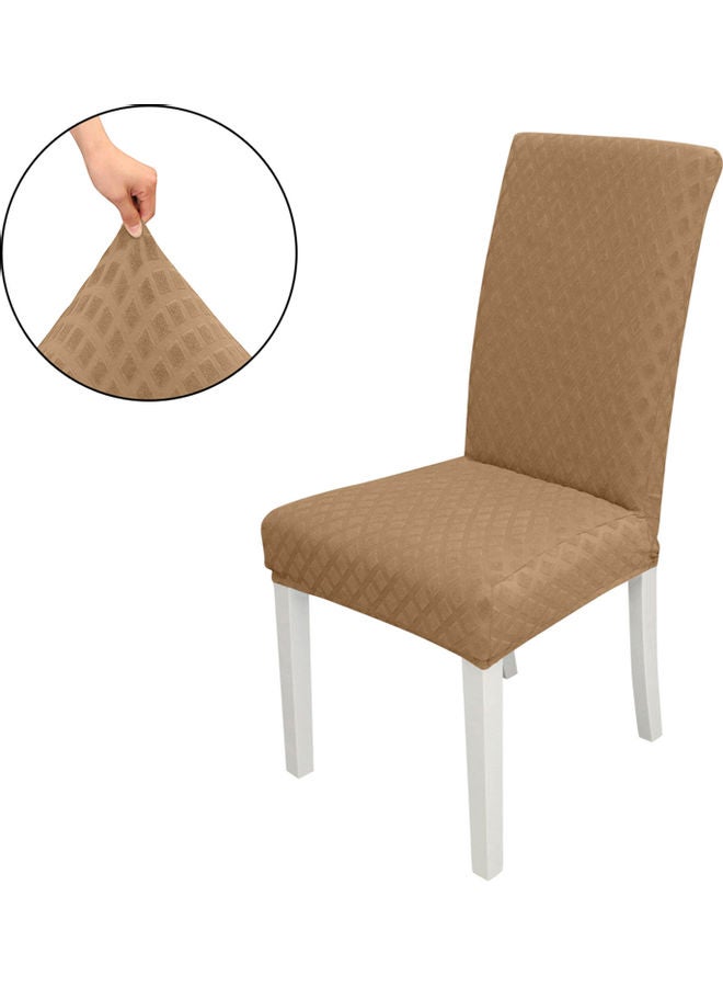 2-Piece Dining Chair Slipcover Beige 21x2x17cm  - Image 4