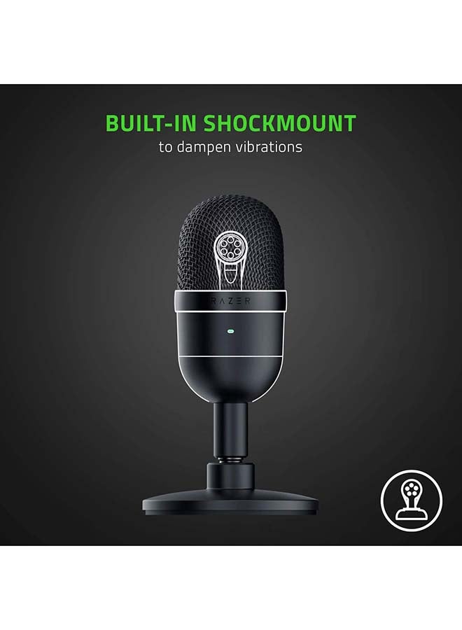 RAZER - Seiren Mini - USB Condenser Microphone for Streaming (Compact with Supercardioid Polar Pattern, Tiltable Stand, Integrated Shock Absorber) Quartz/Pink Wired - Image 1