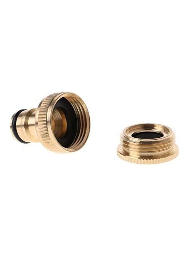 2-Piece Brass Tap Connector Gold - Image 4