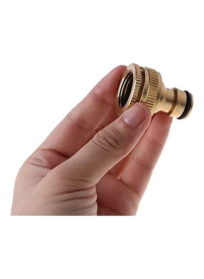 2-Piece Brass Tap Connector Gold - Image 5