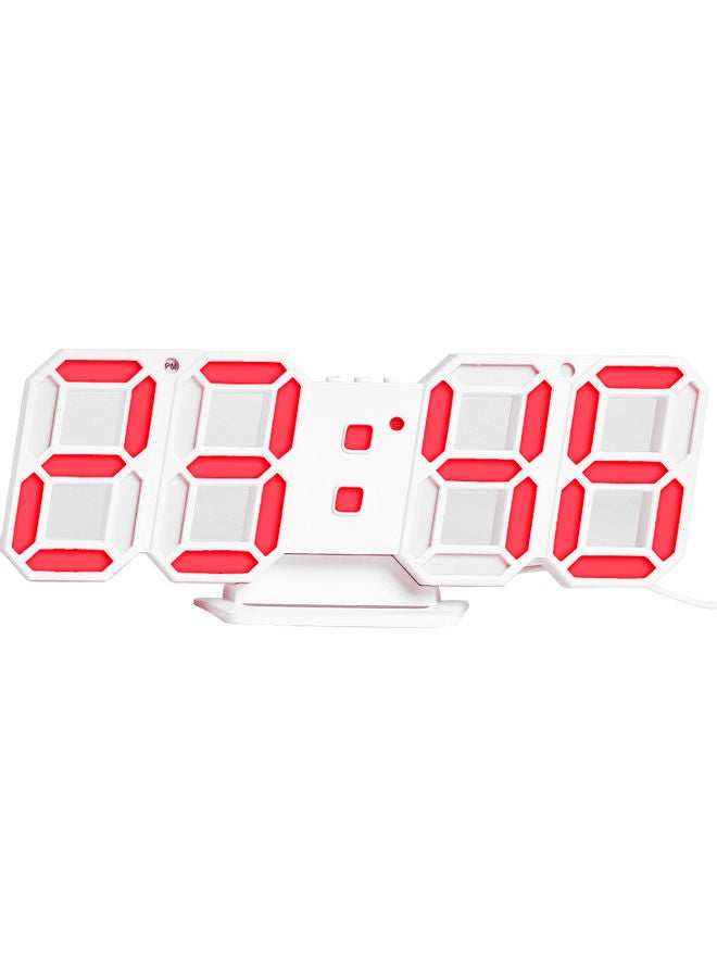 3D LED Digital Clock Red 24.50x4.70x9.60cm - Image 1