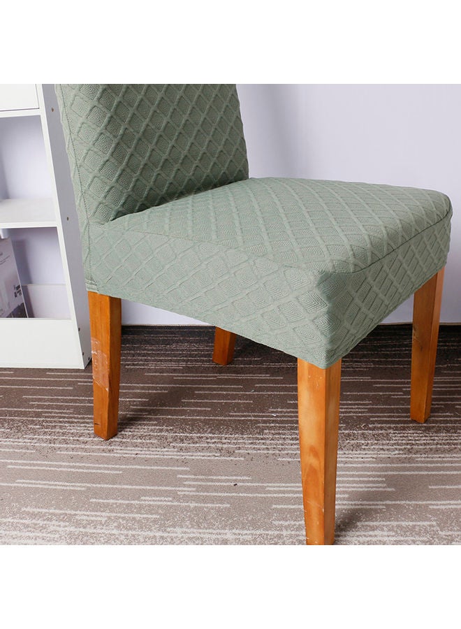 Generic 1 Piece Stretch Solid Diamond Dining Chair Cover Green  - Image 4