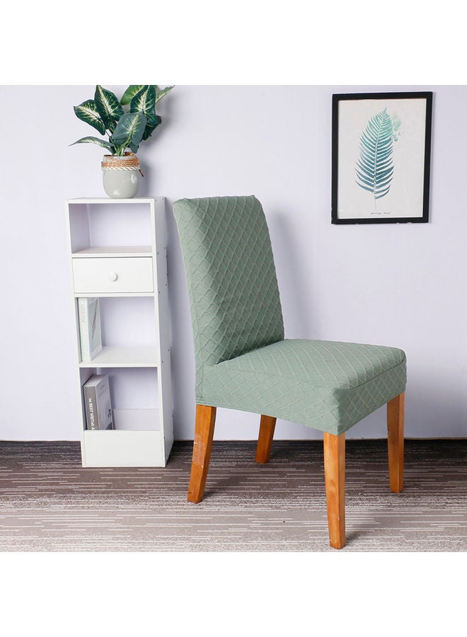 Generic 1 Piece Stretch Solid Diamond Dining Chair Cover Green  - Image 1