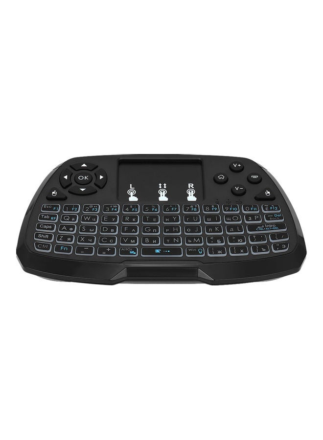 Generic - RGB Wireless Qwerty Keyboard With Touchpad Black - Image 1