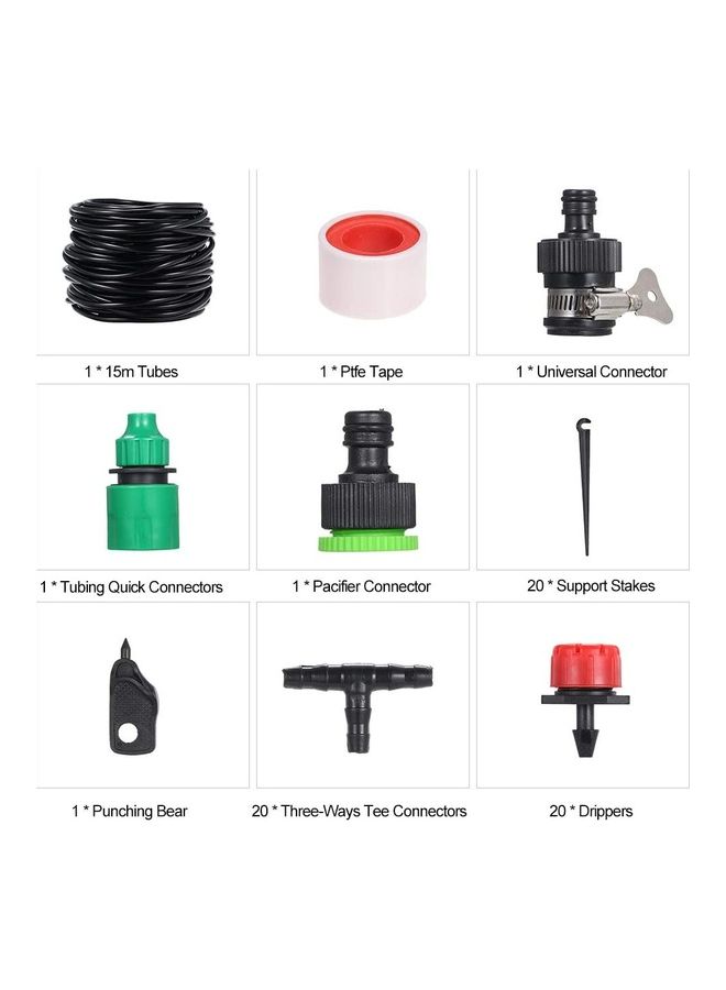 Automatic Micro Drip Irrigation System Kit Black/Red/Green - Image 2