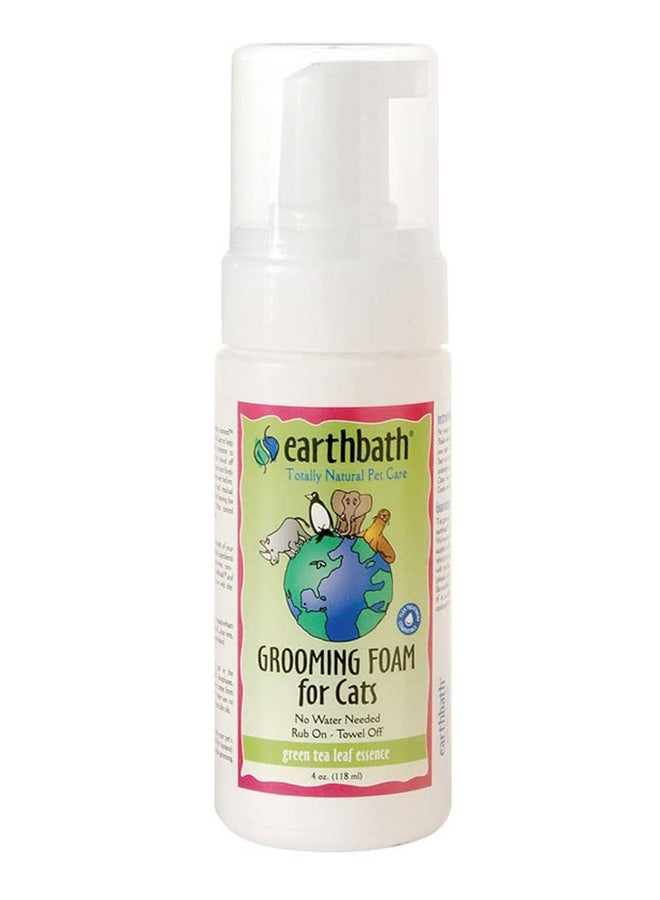 earthbath All Natural Green Tea Essence Cat Grooming Foam Multicolour 118ml - Image 1
