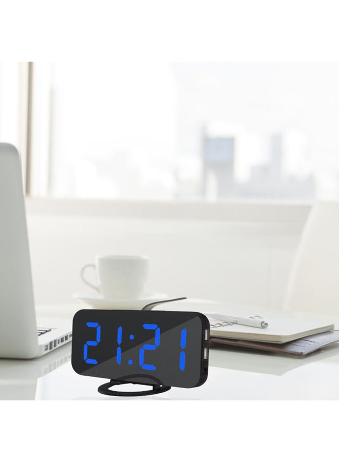 USB Alarm Clock Blue/Black 15.8x1.3x7.7cm - Image 2