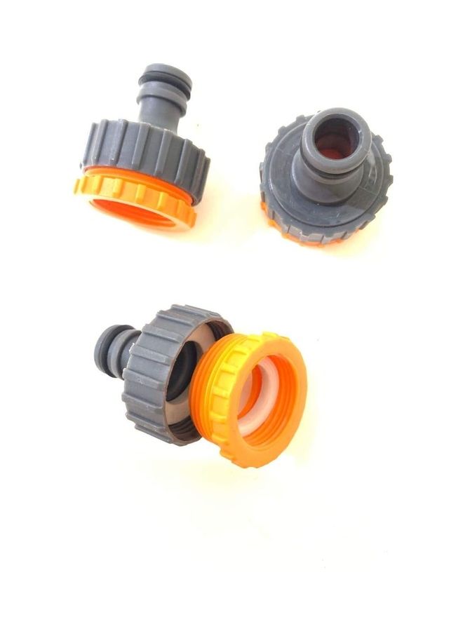 3-Piece Hose Tap Connector Orange/Grey - Image 2