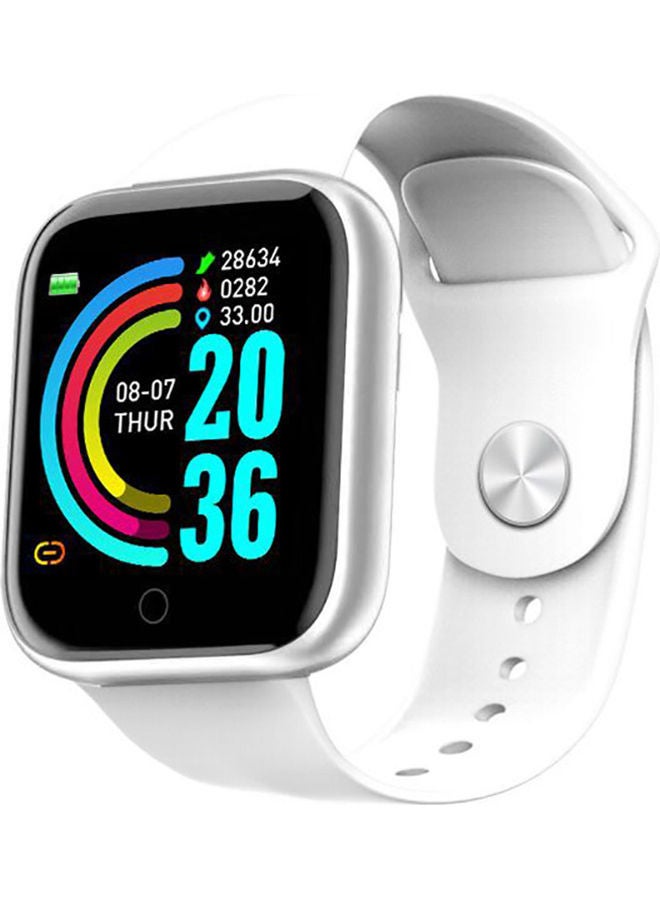 Y68 Heart Rate Monitoring Smart Watch White
