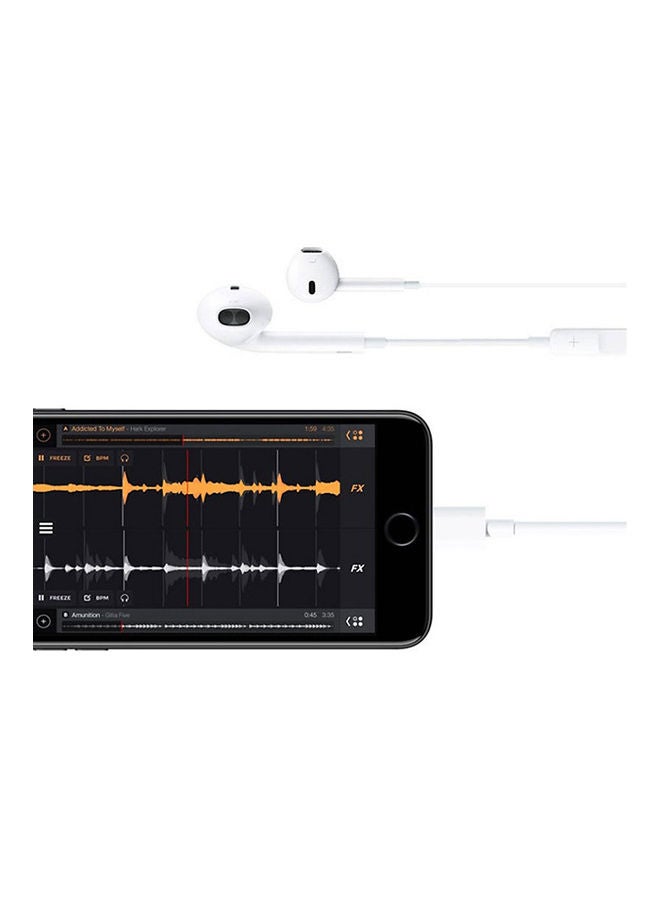 2 To 1 Jack Auxiliary Cable Converter For Iphone Splitter Headset White  - Image 5