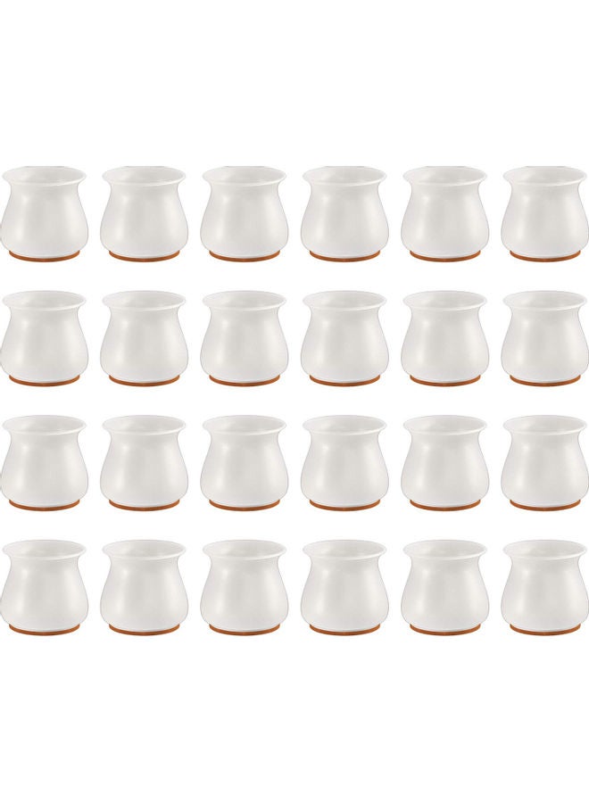 Generic 24-Piece Chair Leg Covers White 20.00 x 7.00 x 20.00cm  - Image 1