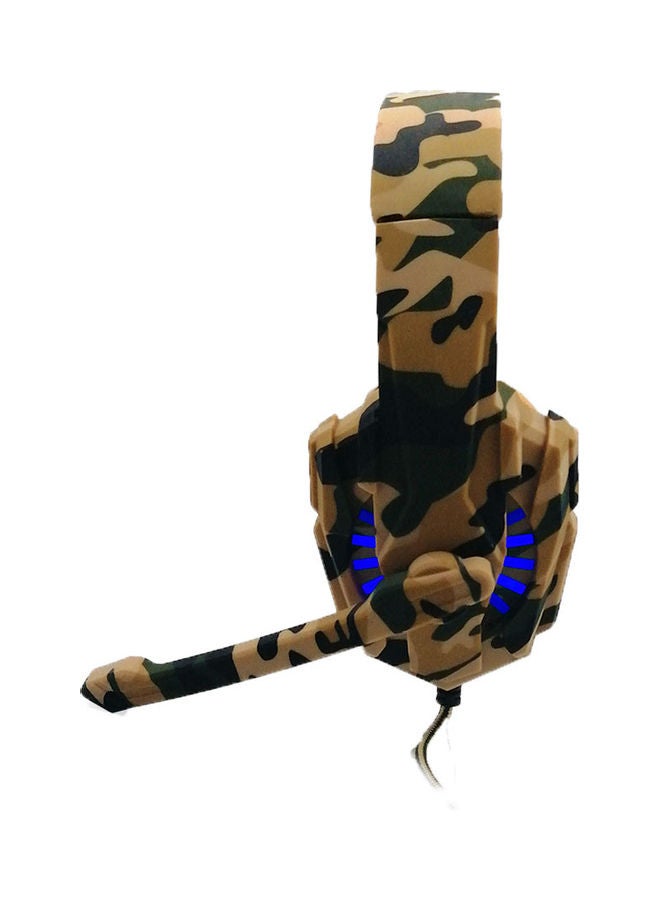 سماعة رأس سلكية للألعاب مع إضاءة LED وميكروفون ولوحة ماوس متعدد الألوان - Image 3