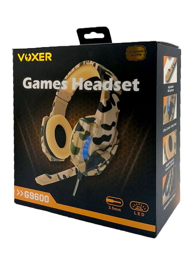 سماعة رأس سلكية للألعاب مع إضاءة LED وميكروفون ولوحة ماوس متعدد الألوان - Image 1