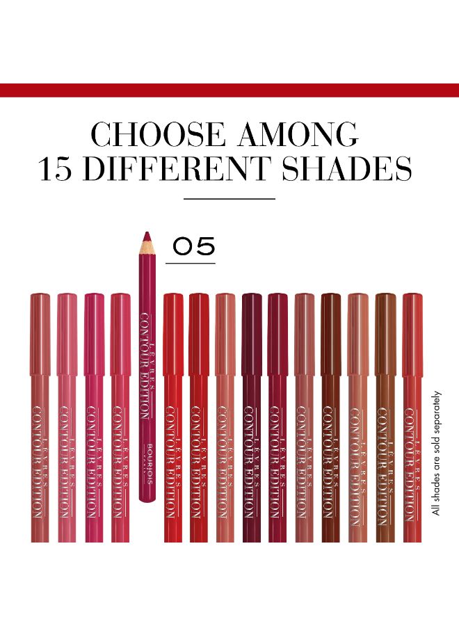 BOURJOIS PARIS - Levres Contour Edition Lip Pencil 1.14 g 05 Berry Much - Image 1