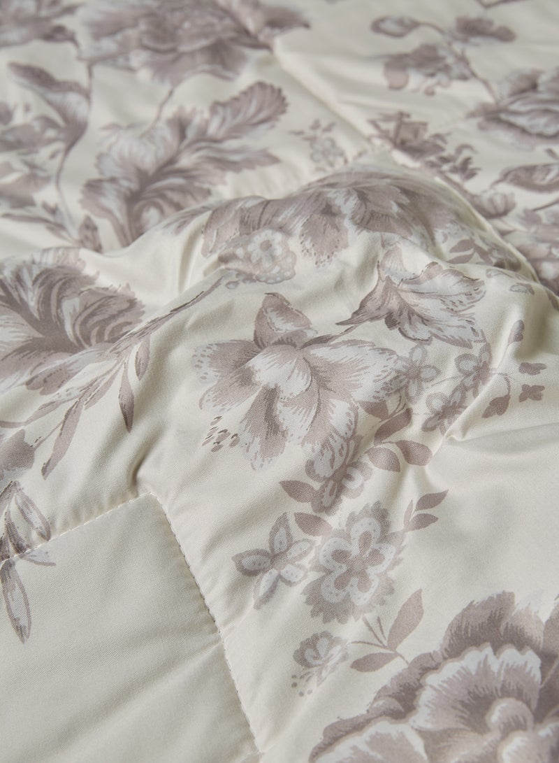 Amal - Comforter Set - Amal Bed Linen With Comforter - For Queen Size Mattress - Beige 100% Polyester Soft, Lightweight & Warm Polyester Beige 220X200cm - Image 1
