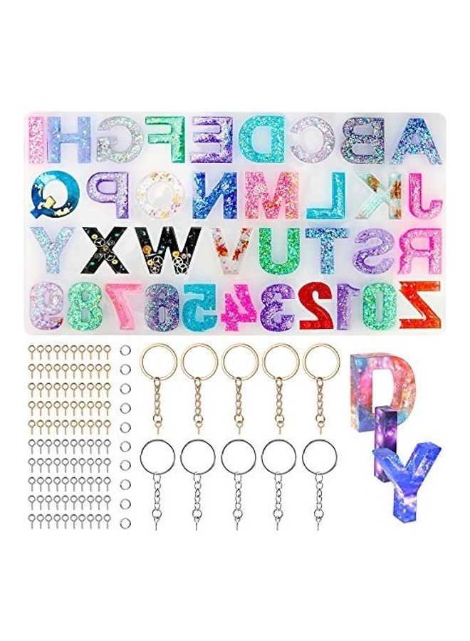 Alphabet Resin Molds Kit Backward Silicone Letter For Making Keychain 14.6inch - Image 2