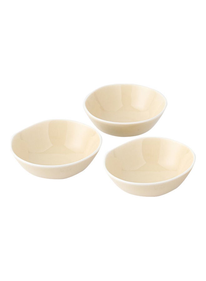 Shuer 3-Piece Edge Bowl Beige 15.2x5.8cm - Image 1