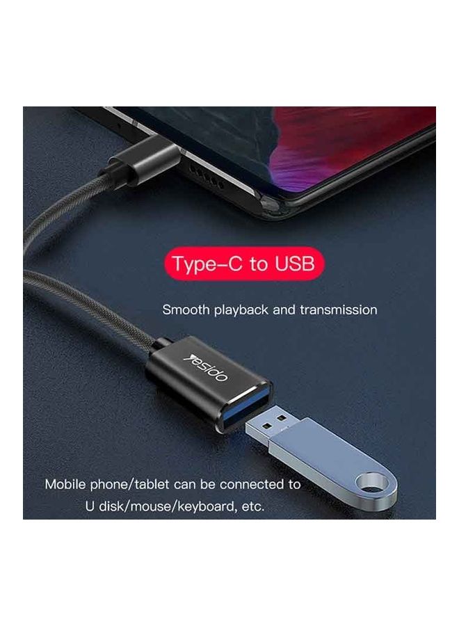 يسيدو - ناقل بيانات OTG فائق السرعة بمنفذ USB 3.0 Type-C أسود - Image 1