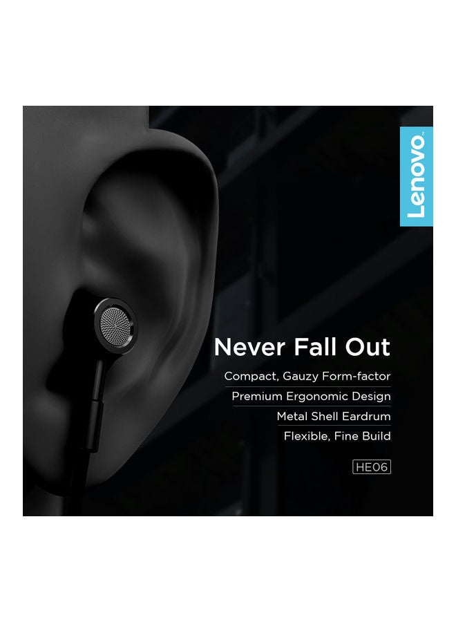 Lenovo - HE06 Earphone Wireless Neckband Headset Stereo Sports Magnetic Headphones Black - Image 1